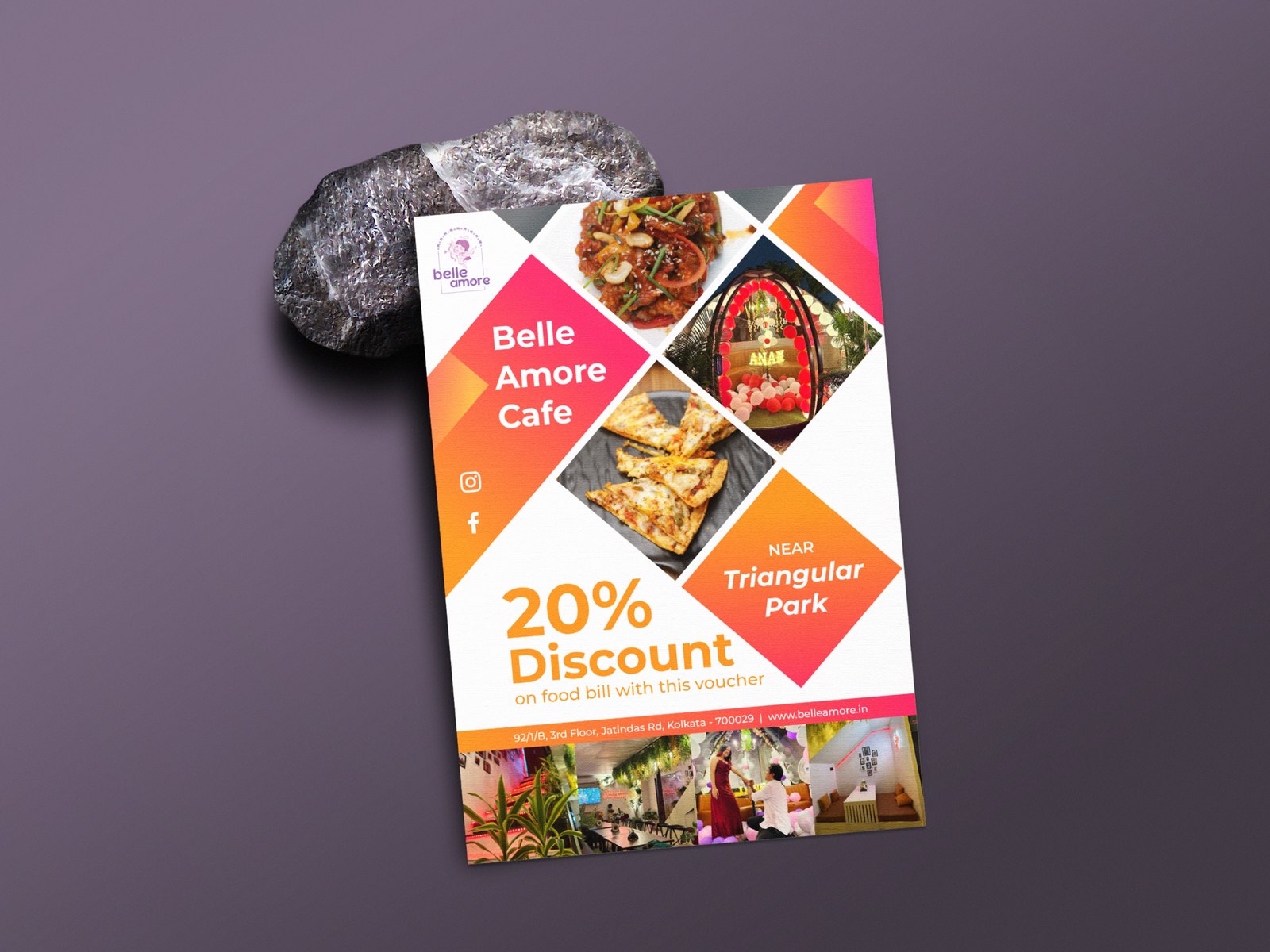 Belle Amore 20 percent discount launch flyer