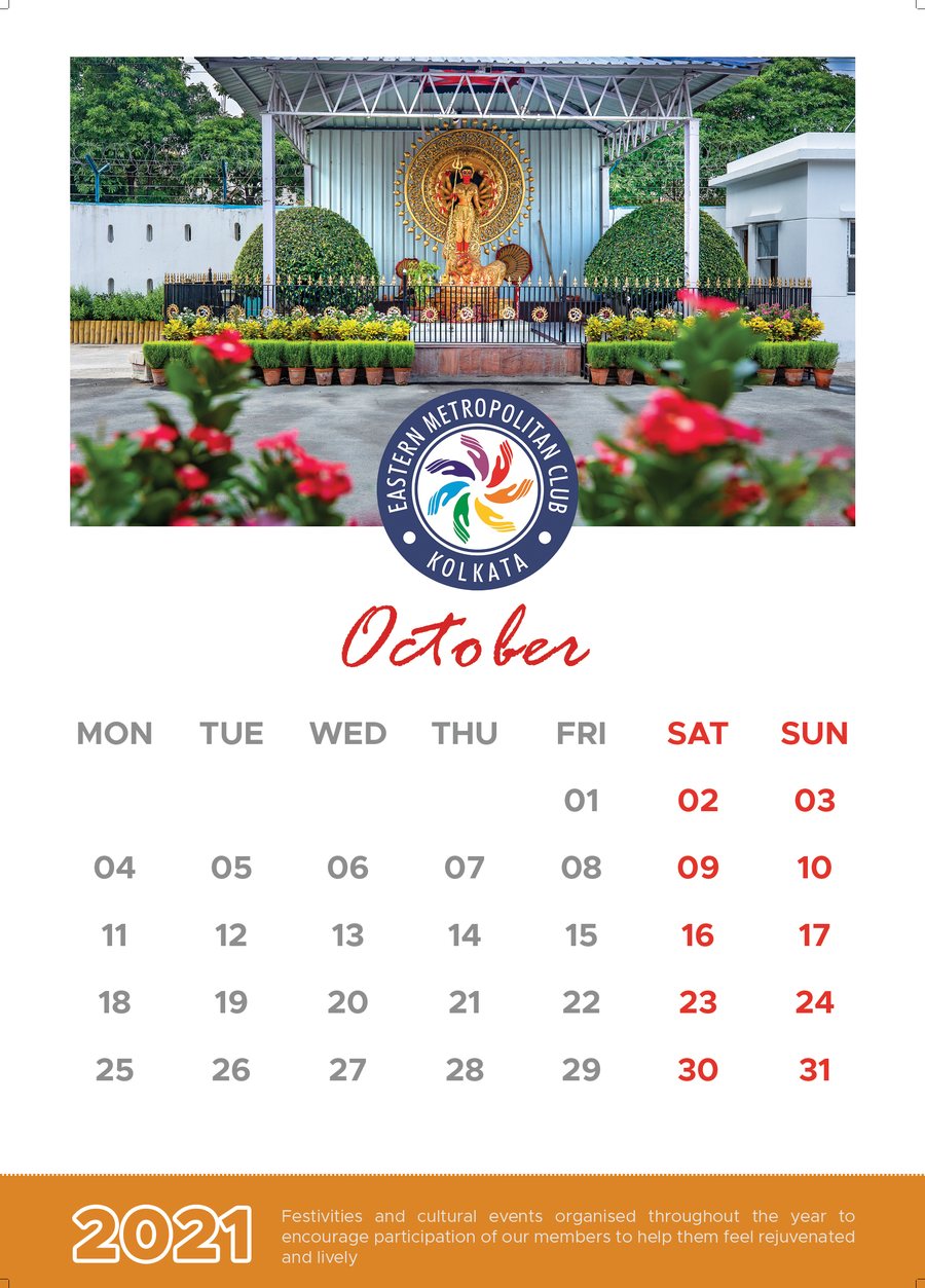 October calendar page