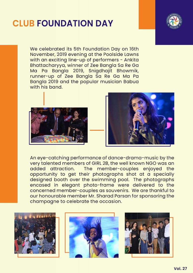 Newsletter foundation day spread