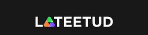 New Lateetud logo — tri-color geometric A wordmark, designed by Shibangee Basu