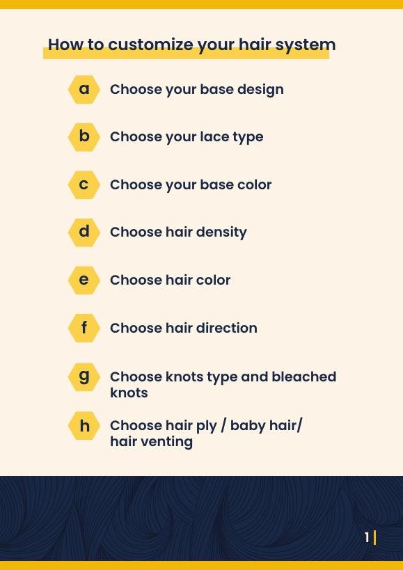 How to customise your hair system page
