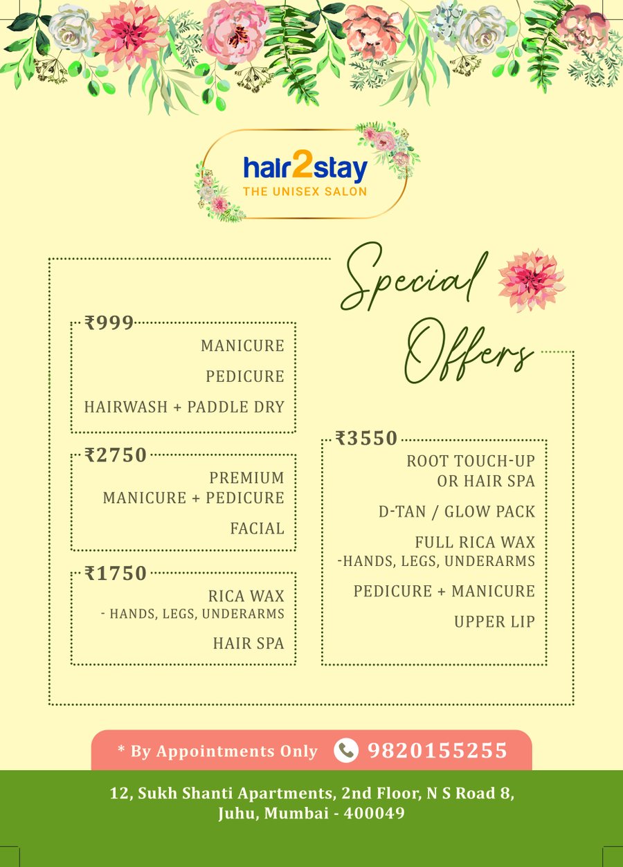Women's salon flyer back