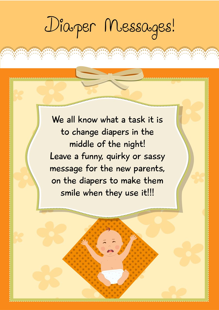 Diaper messages card