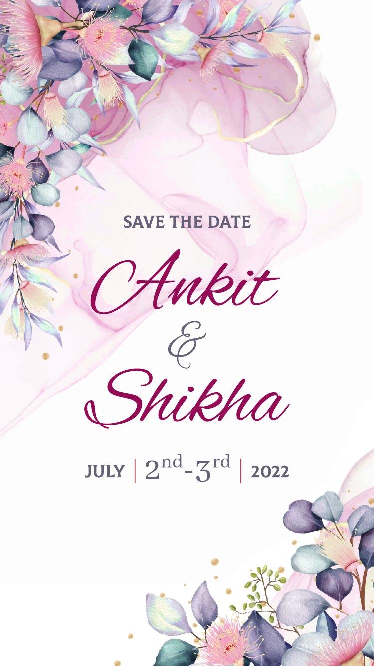Ankit and Shikha save the date