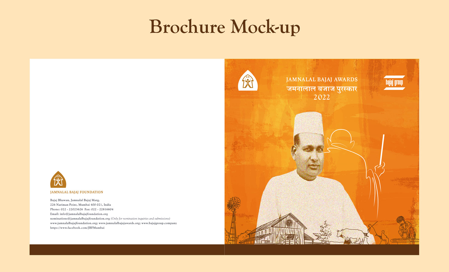 Commemorative award brochure cover and back