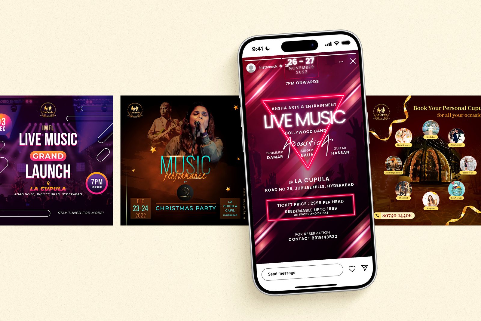 Live music campaign posts