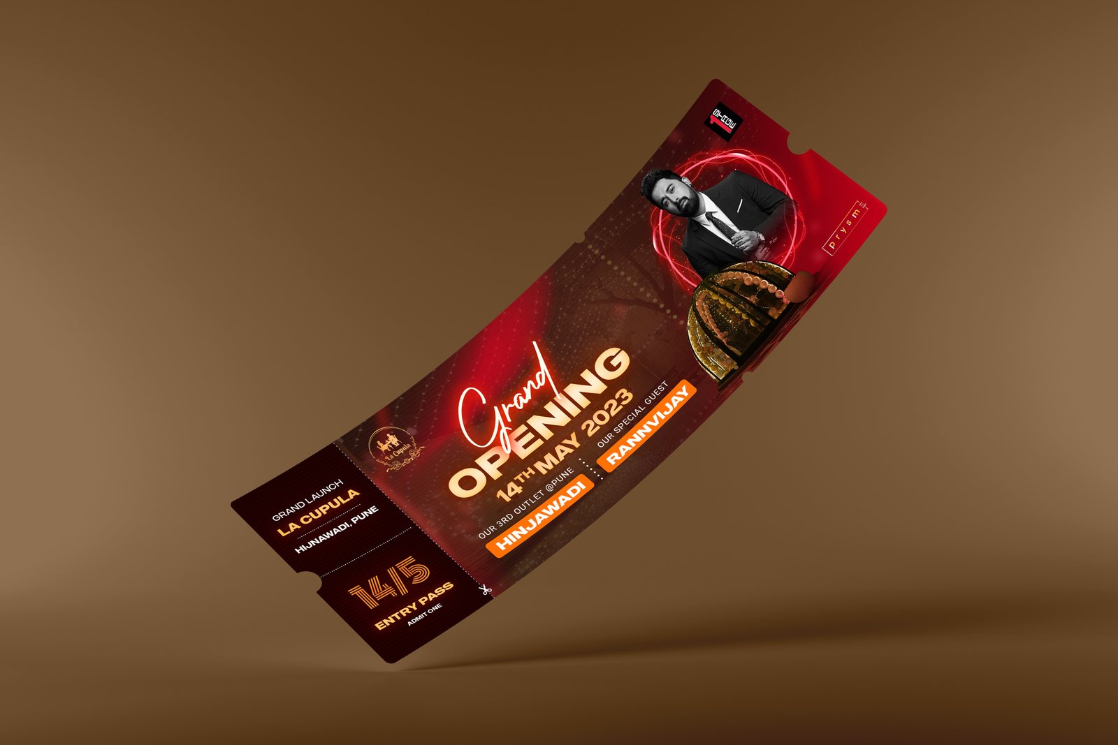 Grand opening entry pass ticket