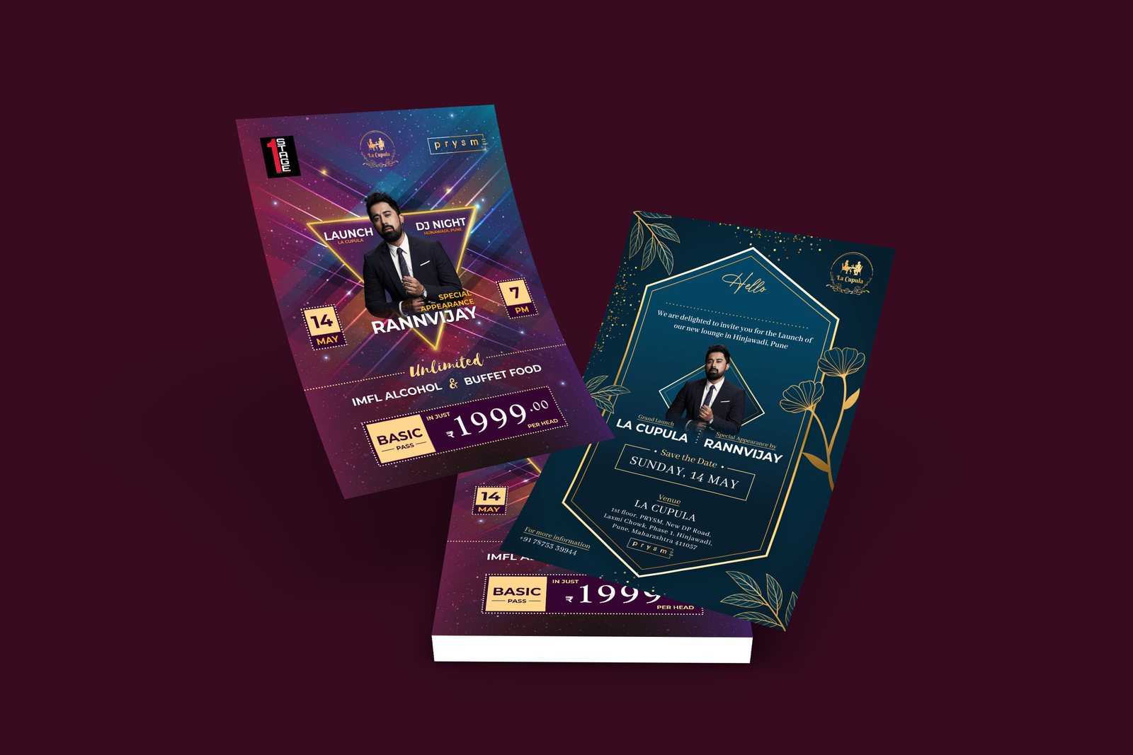 VIP pass flyer and save-the-date invite