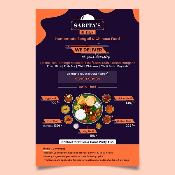 Cloud Kitchen Menu