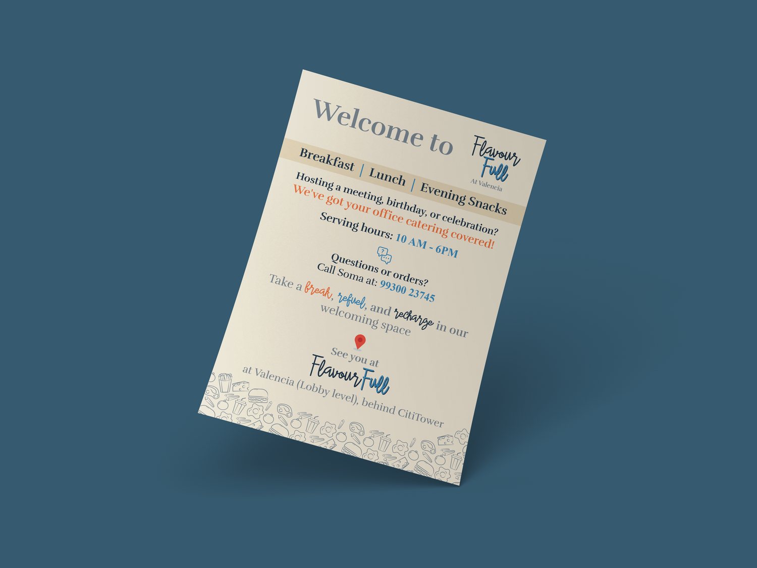 Flavour Full — welcome flyer
