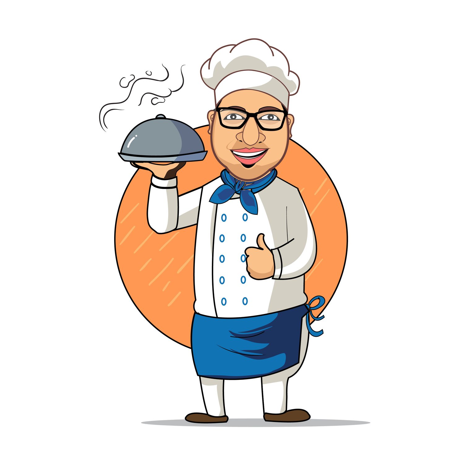 The chef — caricature