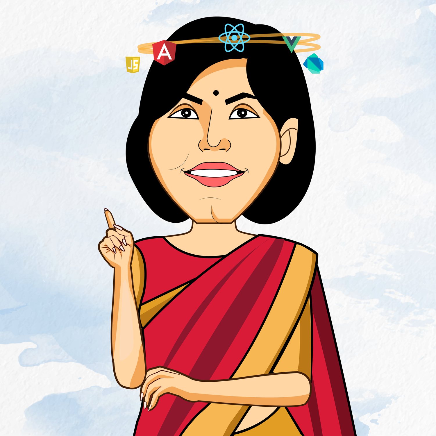 Namrata — developer caricature