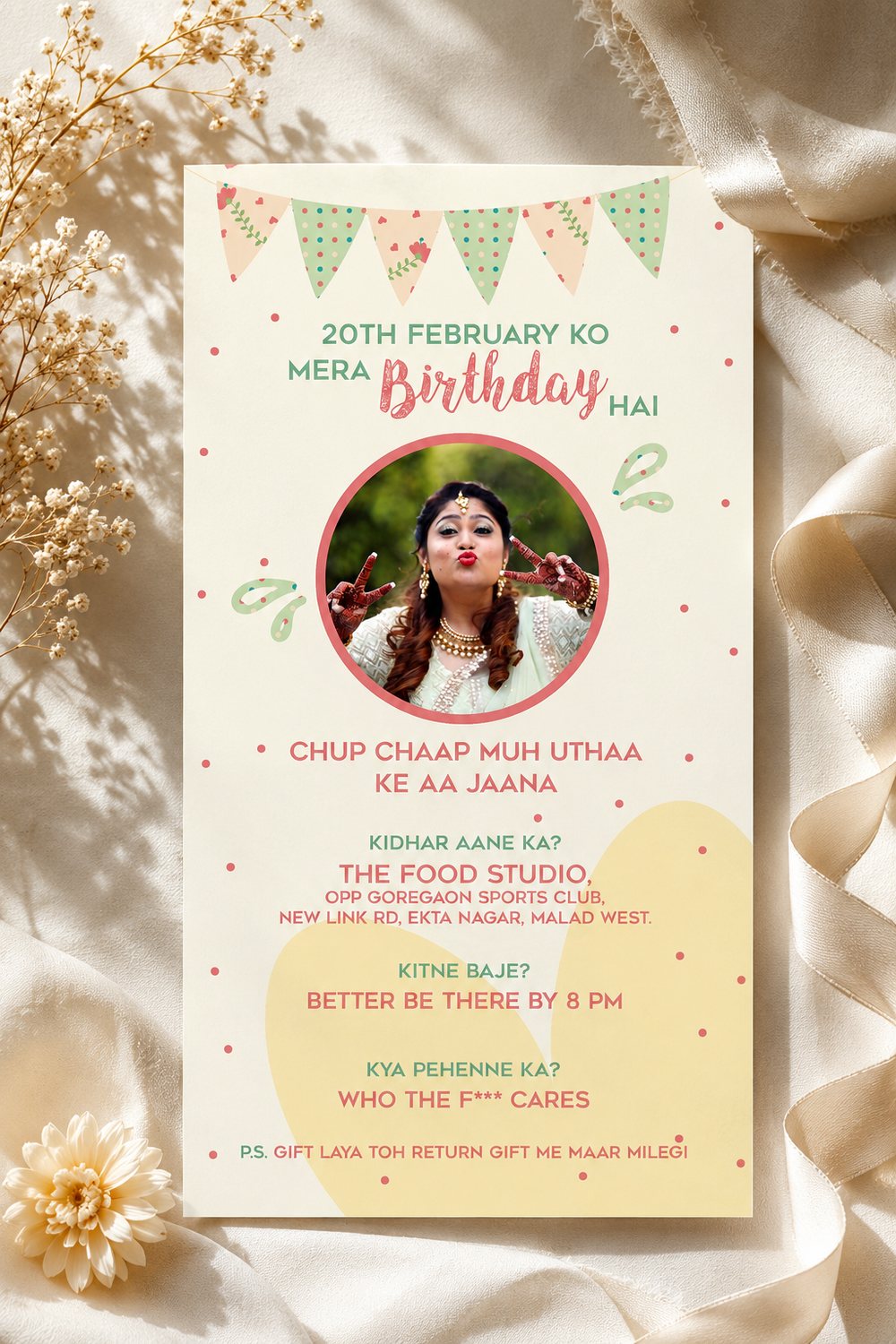 Birthday invite — 20th February