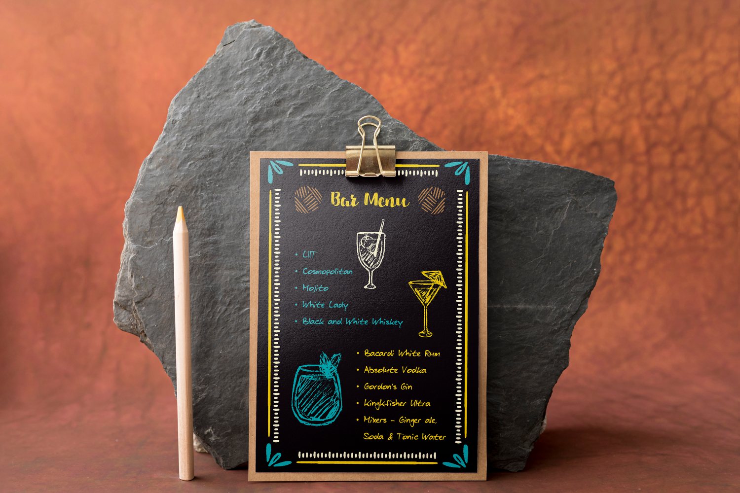 Baby shower — bar menu