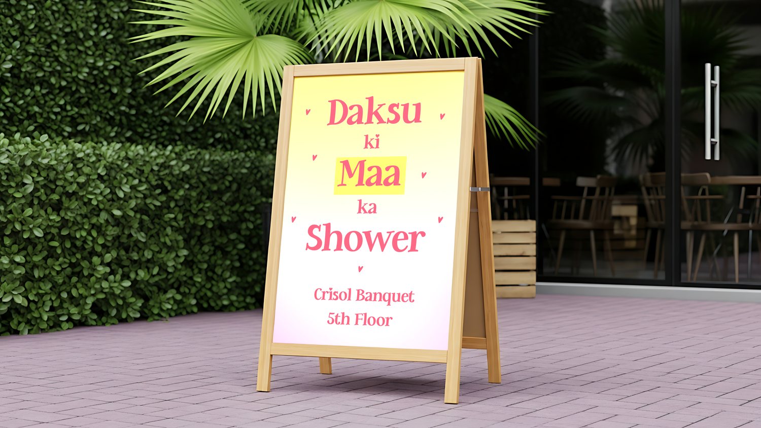 Baby shower — disco standee