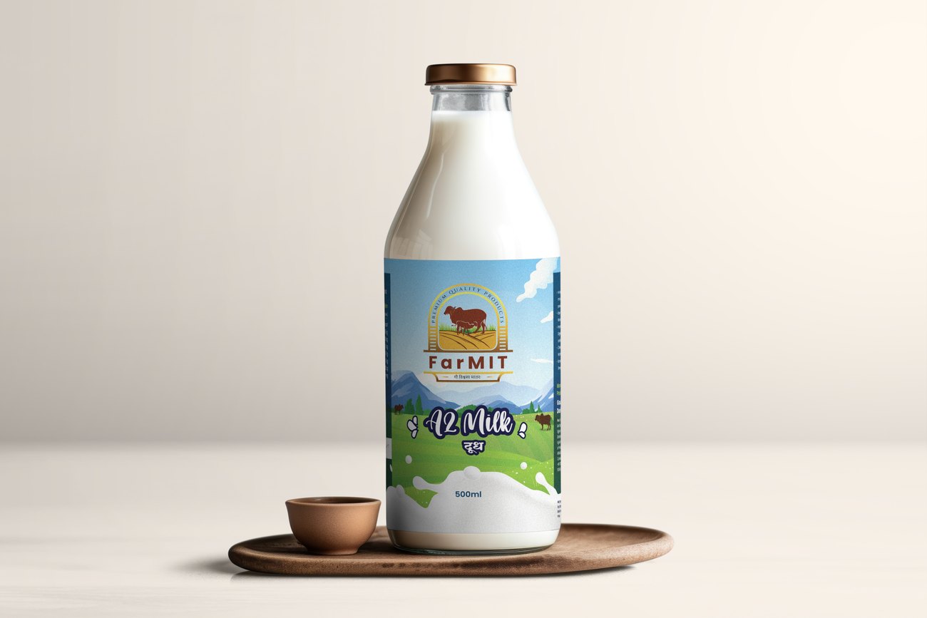 FarMIT A2 Milk — bottle mockup
