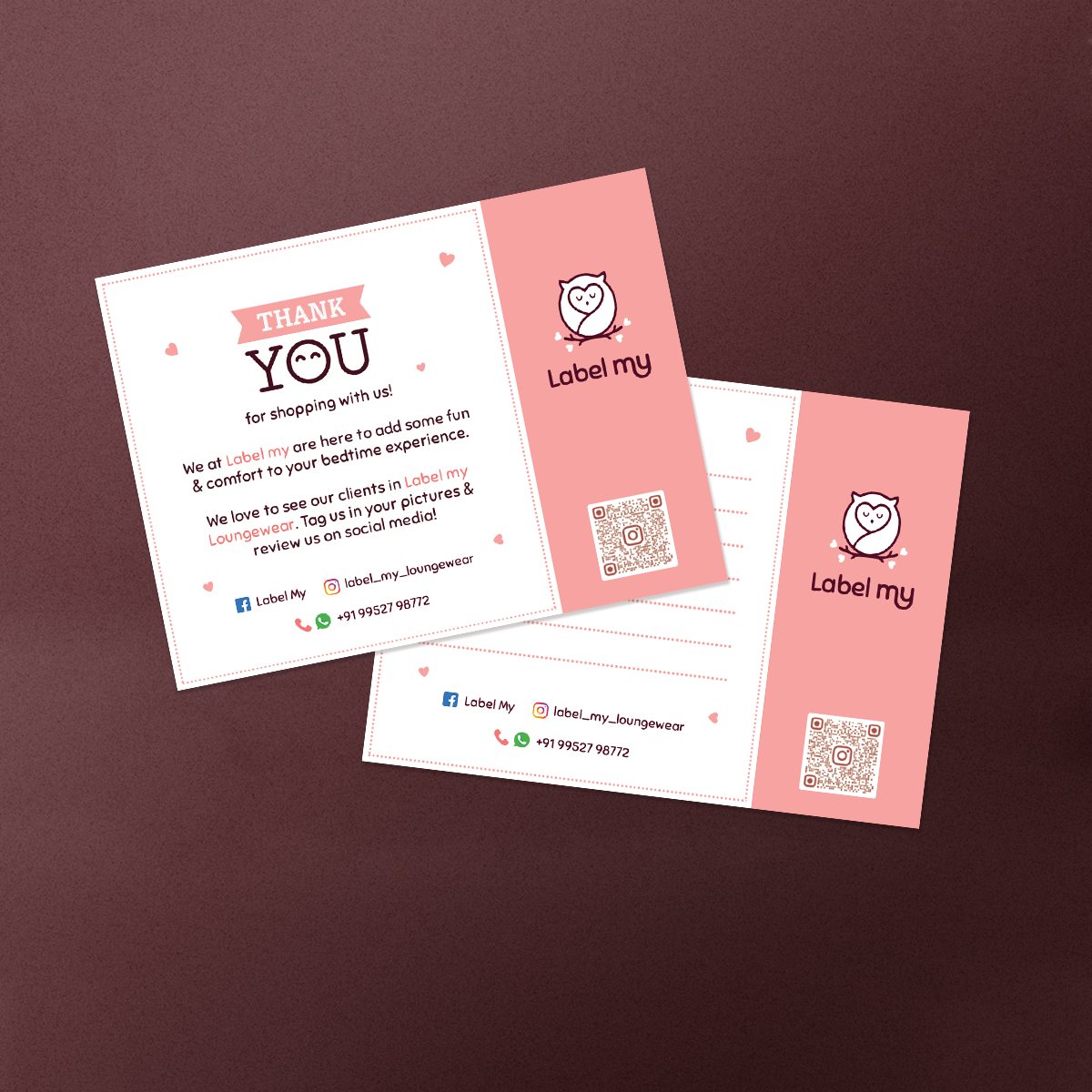 Label my — note & thank-you cards